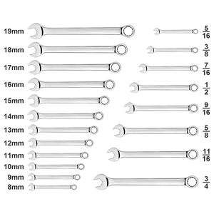 5pcs 14Pc <span class=keywords><strong>6mm</strong></span> <span class=keywords><strong>32mm</strong></span> Flex-Head lớn mở End Jumbo đảo ngược ổ cắm Ratchet kết hợp lực lượng cờ lê cờ lê Bộ - Product Image 3