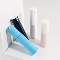Nouveau design bouteille cylindrique sans air 20ml 30ml emballage cosmétique sérum pour le visage crème pour les yeux lotion de soin de la peau bouteille en plastique avec pompe