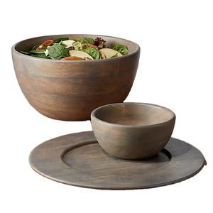 Assiette en bois créative vaisselle vaisselle vaisselle assiettes pour mariage et événements hôtel restaurant vente en gros fabriqué en inde - Product Image 1