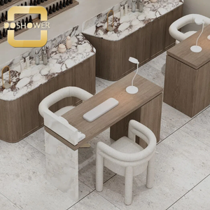 Juego de <span class=keywords><strong>mesa</strong></span> y silla de <span class=keywords><strong>manicura</strong></span> de uñas de madera de Venta caliente con colector de polvo y salida al por mayor para fabricante de salón de uñas de spa - Product Image 3