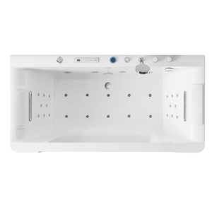Baignoires à remous en acrylique WB-5040 Rokbath avec lumières LED et jets de massage avec cascade avec robinet de douche en verre - Product Image 2