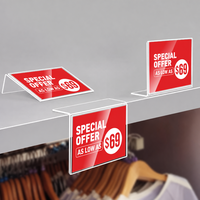 Support d'affichage magnétique en acrylique transparent personnalisé, porte-étiquette de prix, porte-carte de visite en lucite pour bureau, magasin, restaurant