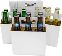 Biologisch abbaubarer 4er Pack Bierdosen halter Tragbare Vitrine Karton Kraft papier box Fenster verpackung 6er Pack Bierträger Akzeptieren