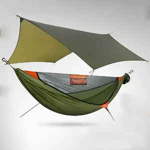portable hammock camping bed with carry bag sunscreen hammock outdoor with cover