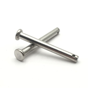 Goupille à tête ronde plate en acier inoxydable M3 M4 M5 M6 <span class=keywords><strong>M8</strong></span> M10 M12 avec rainure - Product Image 1