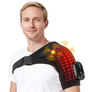 Ceinture de massage chauffante électrique sans fil pour soulager la douleur à l'épaule, avec minuterie intelligente, thérapie LED, compresse chaude et vibration - Product Image 1
