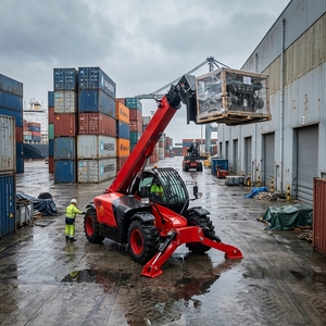 Chariot élévateur télescopique certifié CE de 3,5 tonnes pour la logistique d'entrepôt et portuaire, adapté à une utilisation en intérieur - Product Image 1