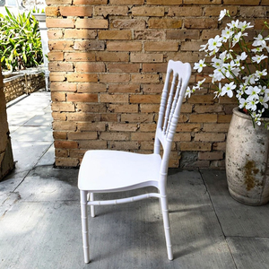 Offres Spéciales <span class=keywords><strong>Vente</strong></span> en gros <span class=keywords><strong>Prix</strong></span> le plus bas Mrdern Chaise de mariage en plein air Chaise Napoléon en plastique pp blanc - Product Image 2