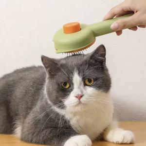Cepillo para Mascotas con Botón de Limpieza Automática al por Mayor, Cepillo de Agujas para Perros y Gatos, Elimina el Pelo de Mascotas, Peine para Mascotas, Cepillo de Aseo para Mascotas - Product Image 6