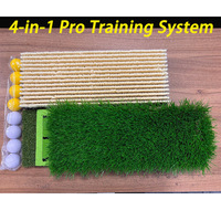 Tapis d'entraînement de golf portable 45*33cm en PP EVA, multi-surfaces (fairway, terrain accidenté, sable, bunker, tee) pour la pratique du swing et des coups de golf