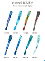 Bracelet RFID en tissu Mifare Classic 1K 4K MIFARE PLUS EV1 2K réutilisable, textile actif tissé, logo personnalisé en couleur pour les événements musicaux