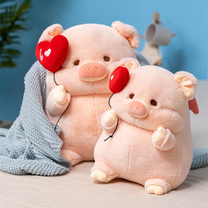 Peluche de Cerdito Adorable de 20cm/30cm/40cm/50cm con Diseño de Corazón, Juguete de Peluche para Niñas, Regalos de San Valentín y Cumpleaños - Product Image 1