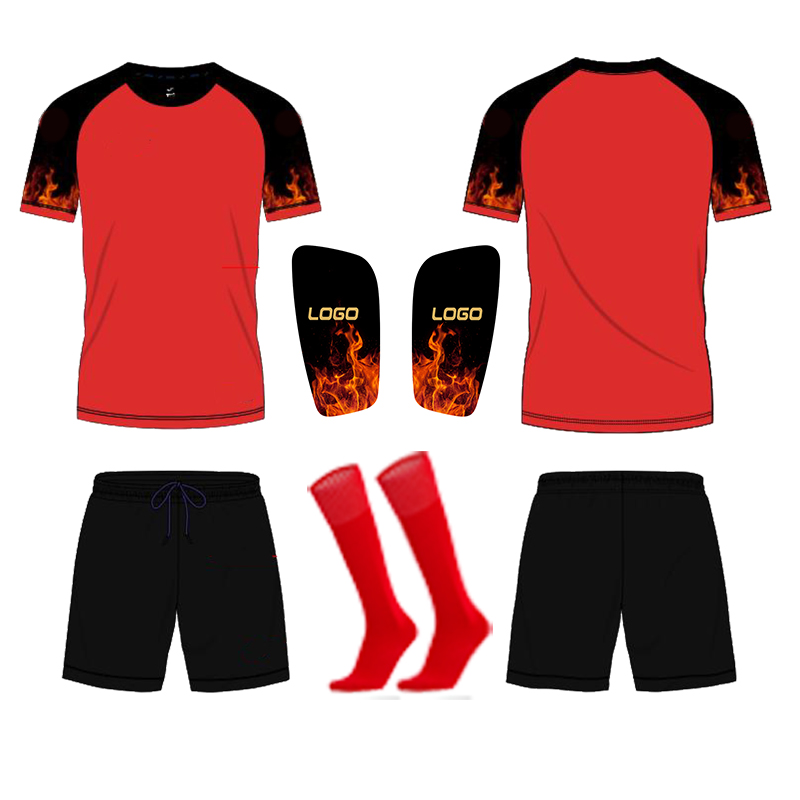 1 (Jersey de fútbol + calcetines de fútbol + espinilleras)