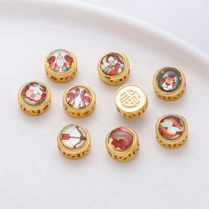 Amuletos de Aleación Estilo Chino con Doce Constelaciones, Engaste de Bisel, Accesorio de Joyería DIY, Uso Diario Unisex - Product Image 3