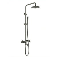 Ensemble de douche mural moderne à poignée unique avec effet pluie, en acier inoxydable 304, système de robinetterie de salle de bain multifonction, eau chaude/froide