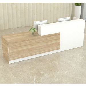 <span class=keywords><strong>Comptoir</strong></span> de réception pour immeuble de bureaux Table de caissier pour salon de <span class=keywords><strong>marché</strong></span> Bureau de réception blanc - Product Image 3