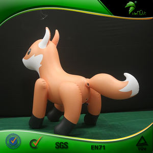 Joli <span class=keywords><strong>renard</strong></span> gonflable personnalisé chevauchant <span class=keywords><strong>un</strong></span> jouet publicitaire de dessin animé de <span class=keywords><strong>renard</strong></span> orange - Product Image 5
