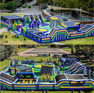 <span class=keywords><strong>Parc</strong></span> à thème gonflable géant de maison de rebond avec parcours d'obstacles <span class=keywords><strong>pop</strong></span> château gonflable de ninja warrior course d'obstacles - Product Image 4