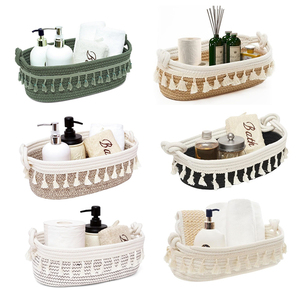 Panier à <span class=keywords><strong>linge</strong></span> tissé pliable en <span class=keywords><strong>corde</strong></span> <span class=keywords><strong>de</strong></span> coton OEM panier pliable <span class=keywords><strong>de</strong></span> forme mignonne pour <span class=keywords><strong>salle</strong></span> <span class=keywords><strong>de</strong></span> <span class=keywords><strong>bain</strong></span> Offre Spéciale panier à <span class=keywords><strong>linge</strong></span> en tissu - Product Image 6