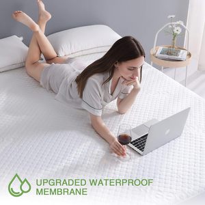 Housse <span class=keywords><strong>de</strong></span> protection anti-poussière en fibre <span class=keywords><strong>de</strong></span> bambou pour matelas, drap <span class=keywords><strong>de</strong></span> <span class=keywords><strong>lit</strong></span> imperméable et respirant, protection anti-poussière pour <span class=keywords><strong>Amazon</strong></span> - Product Image 2