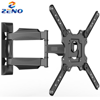 Support mural rétractable en acier pour téléviseur ZENO, VESA 400x400 mm, support mural pour téléviseur LED à mouvement complet, support pivotant P4
