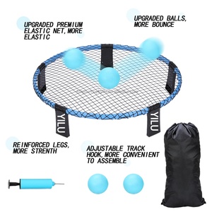 YILU Ensemble de filets ronds de volley-ball Jeu de sport de ballon de plage Filet rond d'extérieur de qualité professionnelle pour la cour, la pelouse et la plage - Product Image 3