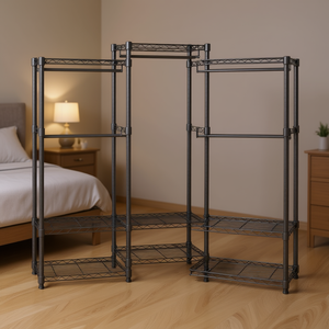 Armario Independiente Resistente, Capacidad de 800 Libras, 4 Barras, 8 Niveles Ajustables, Organizador de Ropa Metálico, Estilo Industrial - Product Image 2