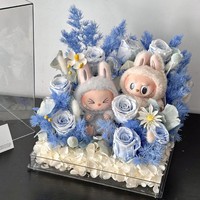 Boîte à fleurs carrée en acrylique transparente, emballage cadeau, bouquets, fleurs fraîches, boîte de présentation, fleurs préservées, Saint-Valentin, Jinhua