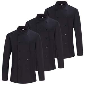 Lot de 3 - Veste de chef à manches longues pour homme 3-842B - Product Image 3