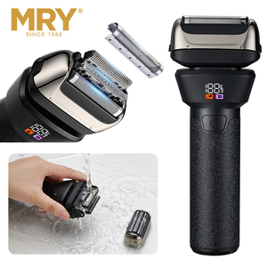 <span class=keywords><strong>Afeitadora</strong></span> Eléctrica de Lámina para Hombre MRY, Dos Cabezales Intercambiables, Segura para la Piel, USB-C Inalámbrico, Recortadora de Barba de Cuatro Cuchillas - Product Image 2