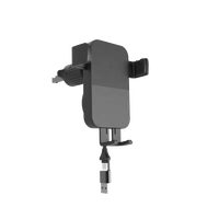 Typ-C Auto-Lüftungshalterung Magnetisches Kabelloses Ladegerät Telefonständer 15W Kabelloses Laden Halterung mit 2-in-1 Einziehbarem Kabel