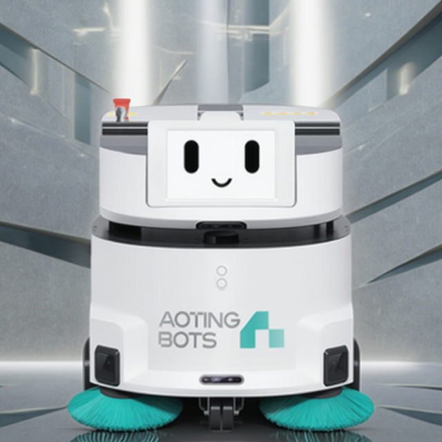 DIMA Cordless AI-powered Waterless Floor Scrubber Robot No-water Vacuum Cleaning Robot