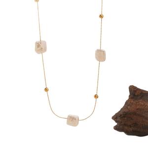 สร้อยคอไข่มุกสองชั้นแบบบาโรกฝรั่งเศสหรูหราสำหรับผู้หญิงสร้อยคอกระดูกไหปลาร้าไม่ซีดจาง - Product Image 5