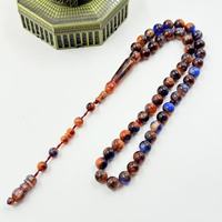 Muslimische Gebetsperlen 10mm Harz-Gebetskette Islamische Misbaha Arabische Gebetsperlen zum Lobpreis von Allah Tisbiha Bakelit-Rosenkranz
