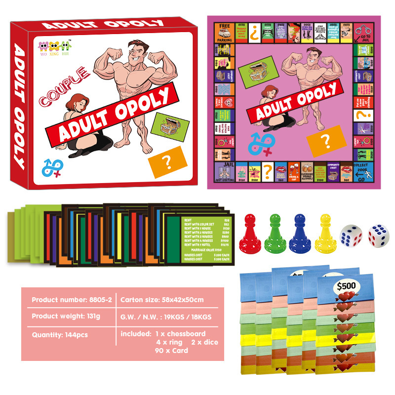 Monopoly adulte rose [plateau de jeu en papier]