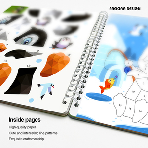 <span class=keywords><strong>Libros</strong></span> para Colorear Personalizados para Niños de 3 Años, Más Vendidos, con Pegatinas, Encuadernación en Espiral, Tapa Blanda, Impresión Offset - Product Image 4