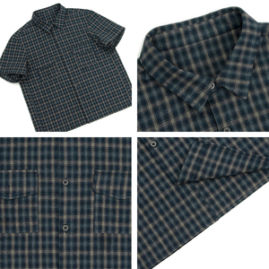 <span class=keywords><strong>Camisa</strong></span> a cuadros retro americana vintage al por mayor, <span class=keywords><strong>de</strong></span> manga corta, informal <span class=keywords><strong>de</strong></span> verano para hombre, diseño <span class=keywords><strong>de</strong></span> botonadura sencilla - Product Image 4