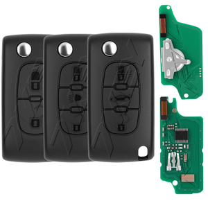 <span class=keywords><strong>Clé</strong></span> de voiture à distance <span class=keywords><strong>pour</strong></span> <span class=keywords><strong>Peugeot</strong></span> <span class=keywords><strong>207</strong></span> 307 308 408 <span class=keywords><strong>pour</strong></span> Citroën C1 C2 C3 C4 C5 Picasso CE0523 ID46 PCF7941 CE0536 PCF7961 433ASK/FSK - Product Image 1