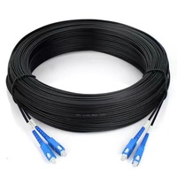 Kabel Serat Optik FTTH untuk Rumah Langsung dari Pabrik Cina, Jaket LSZH/PVC, Fleksibilitas Tinggi, Panjang Dapat Disesuaikan, SC/LC/FC/ST