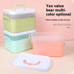 Gmume kotak peralatan PVC profesional, kapasitas besar persediaan kuku penyimpanan perhiasan cat kuku mesin fototerapi manikur ganda - Product Image 4