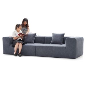 Sofá Modular de Tela Estilo Nórdico, Sillón de Sala de Estar de Tres Plazas, Relleno de Espuma, Diseño Moderno y Minimalista - Product Image 5