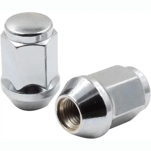 Tuercas de rueda cromadas personalizadas 14x1.5 de extremo cerrado, tipo acorn con relieve, hexágono de 19mm, longitud de 1.38 pulgadas, asiento cónico, mecanizado CNC OEM - Product Image 1