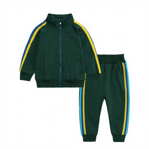 Ensemble de survêtement zippé pour enfants en gros, ensemble de jogging pour garçons, streetwear, survêtement zippé pour enfants, vêtements de sport, ensemble de vêtements de sport tendance pour bébé - Product Image 1