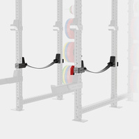 Accessoire de rack de squat et de power rack personnalisable pour salle de sport commerciale, avec bras de sécurité rotatifs fonctionnels et réglables, en acier et métal