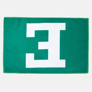 Fabriek Levering Oem Customgreen Kleur Ontwerp Uw Eigen Logo Handdoek Rally Logo Rally Handdoeken