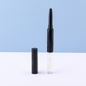 Emballage cosmétique deux-en-un pour <span class=keywords><strong>crayon</strong></span> à sourcils et crème colorante pour sourcils, tube à double extrémité <span class=keywords><strong>transparent</strong></span> noir - Product Image 5