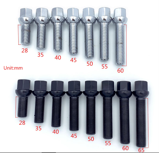 tyre wheel stud bolt and nut 12X1.5 12X1.25
