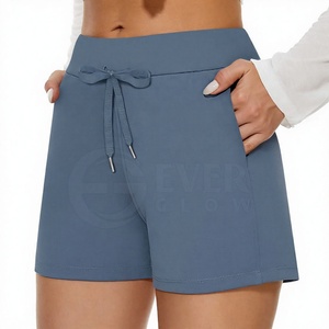 Pantalones Cortos Deportivos para Mujer EVER GLOW, Transpirables, Impermeables, de Lona 100% Algodón, con Cordón Ajustable, Cintura Media, Corte Regular, Casuales, para Yoga y Running - Product Image 1