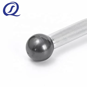 ジム機器 スチール製 クロムメッキ ケーブルアタッチメント プルダウン 回転式 48インチ カール ラットバー ボールグリップ付き - Product Image 6