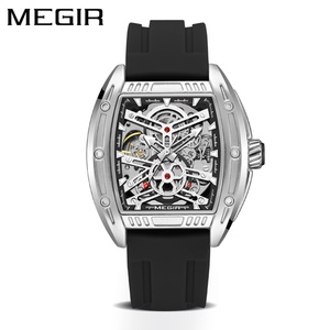 MEGIR 8601 New Fashion Luxury Men's Mechanical Analog Wristwatch Waterproof Tonneau Dial Silicone Band Sports <b>Automatic</b> Watch f - Product Image 3